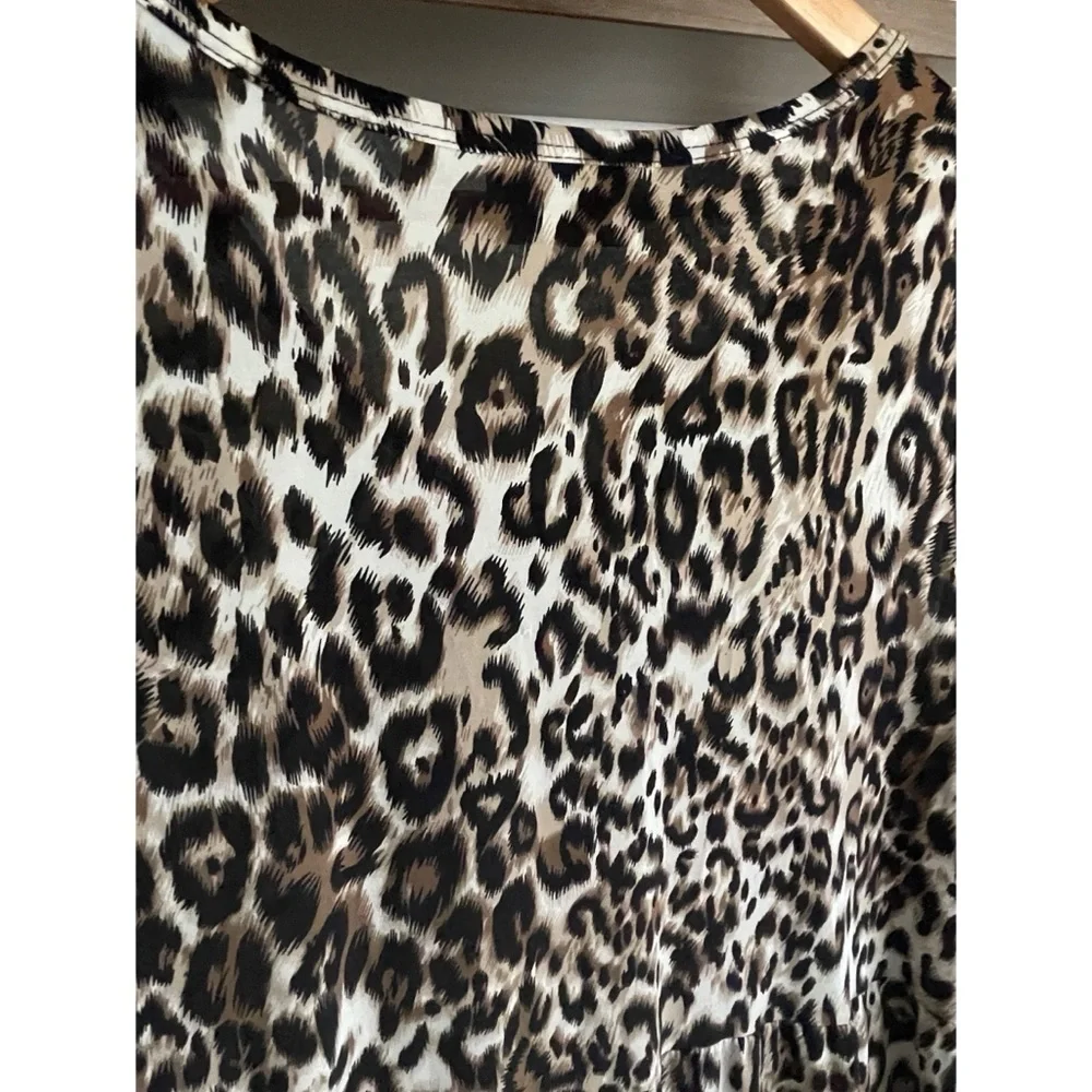** BUNDLE SALE 3/$16 ** Avenue Sleeveless Maxi Sundress Animal Print Size 18/20 - Picture 9 of 14